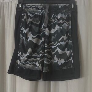 All in Motion Kids Black and Gray Patterned Shorts